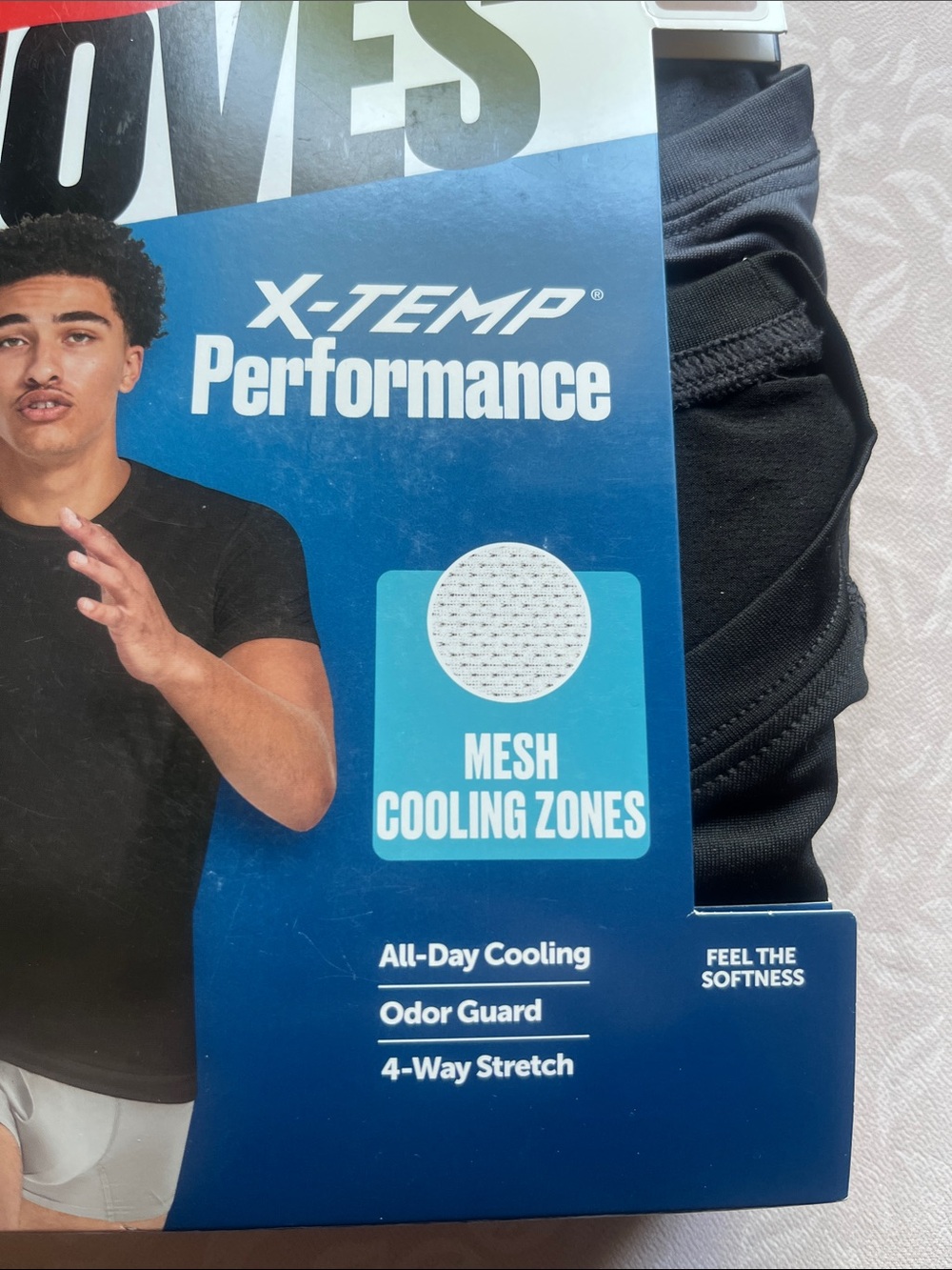 2/$25 NWT Hanes Men's Performance Crew Neck T-Shirts Black & Gray 3 Pack Size S - Picture 6 of 11